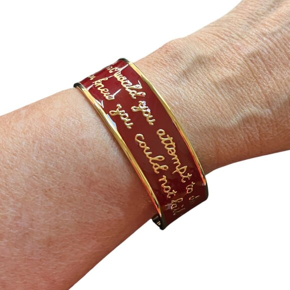 Rustic Cuff Red What Would You Attempt If You Knew You Couldn’t Fail Cuff - Picture 3 of 8